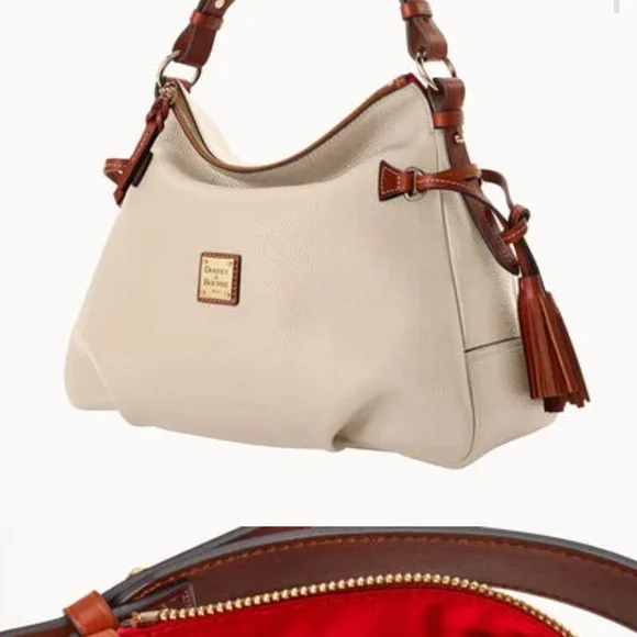 Dooney & Bourke Tan Pebble Grain Hobo Bag Brand New - Picture 3 of 15